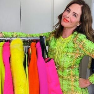 H&M Neon Green Beaded Statement Necklace